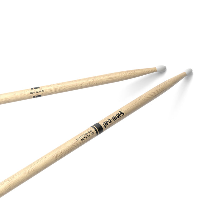 ProMark Classic Attack 5A Shira Kashi Oak Drumstick, Oval Nylon Tip