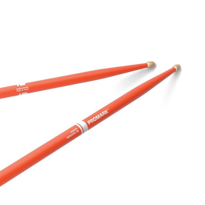 ProMark Rebound 5B Painted Orange Hickory Drumstick, Acorn Wood Tip