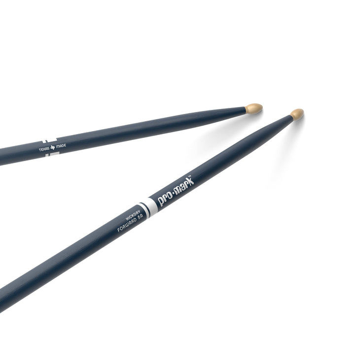 ProMark Classic Forward 5A Painted Blue Hickory Drumstick, Oval Wood Tip