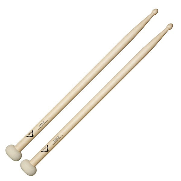 VATER Sizzle Mallet Hard Felt + Wood Tip Pair