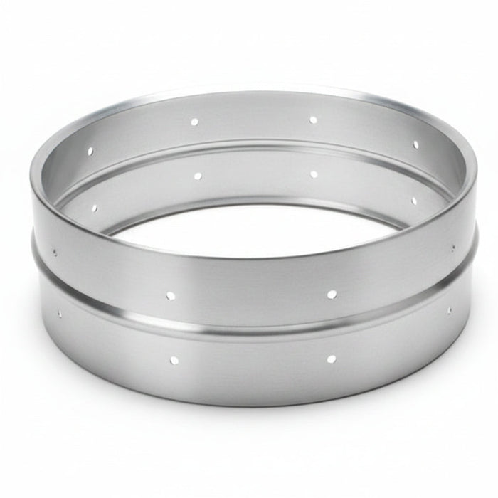 Brushed Aluminum Shell Drilled 10 lug - 6.5 x 14