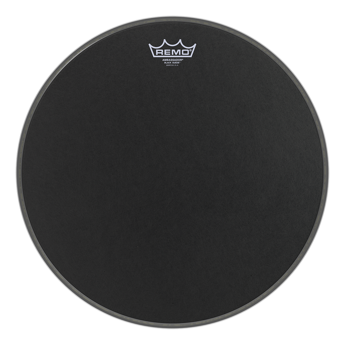 Remo AMBASSADOR Drum Head - BLACK SUEDE 12 inch