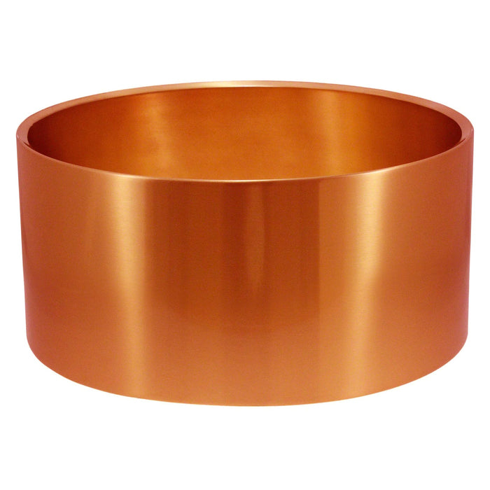 6.5" x 14" Polished Raw Copper Snare Drum Shell Flat Wall