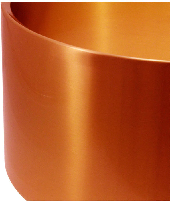 6.5" x 14" Polished Raw Copper Snare Drum Shell Flat Wall
