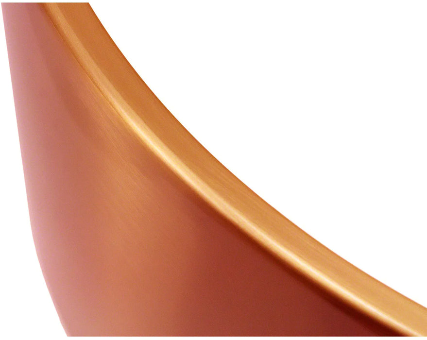 6.5" x 14" Polished Raw Copper Snare Drum Shell Flat Wall