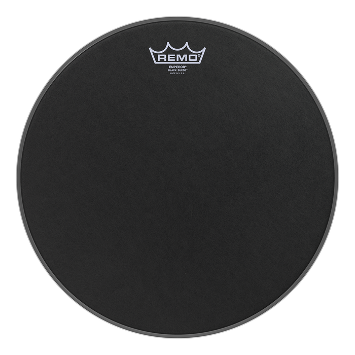 Remo EMPEROR Drum Head - BLACK SUEDE 14 inch