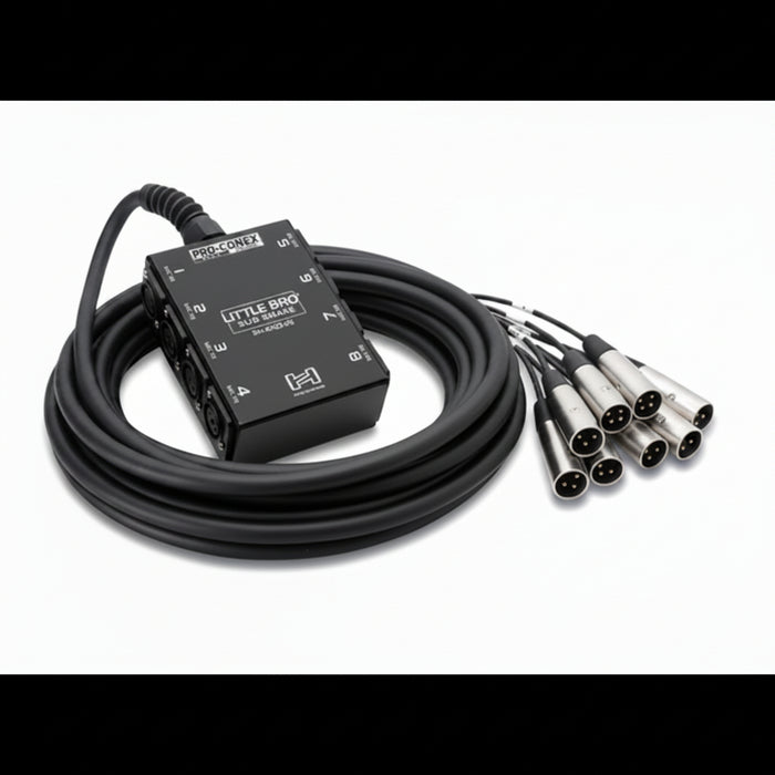 Hosa Pro-Conex Little Bro' Sub Snake w /8 XLR Sends 25ft