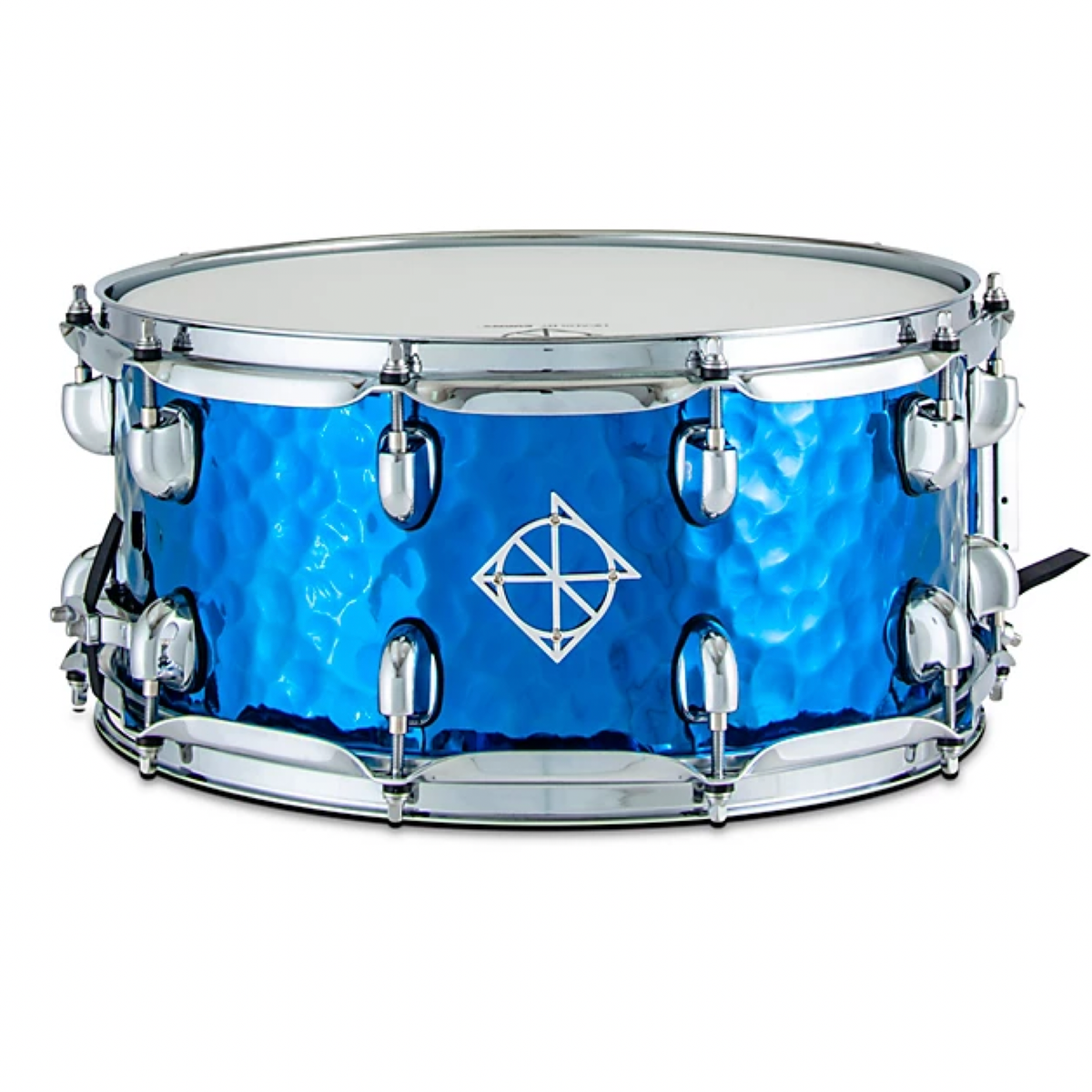 Dixon Cornerstone Blue Titanium Plated 6.5x14 Hammered Steel Snare Dru — Drum Supply