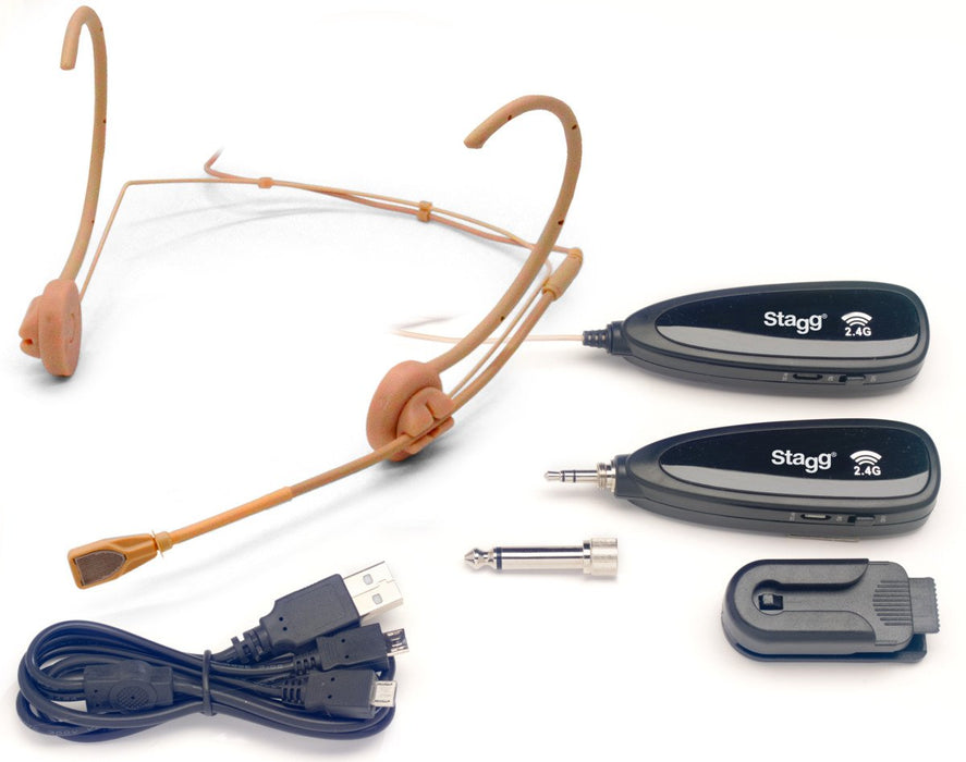 Stagg Wireless Headset Microphone Set - Beige - SUW 10H-BE