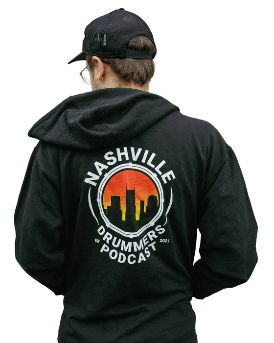 NPD Logo Full-Zip Hoodie Sweatshirt - Black