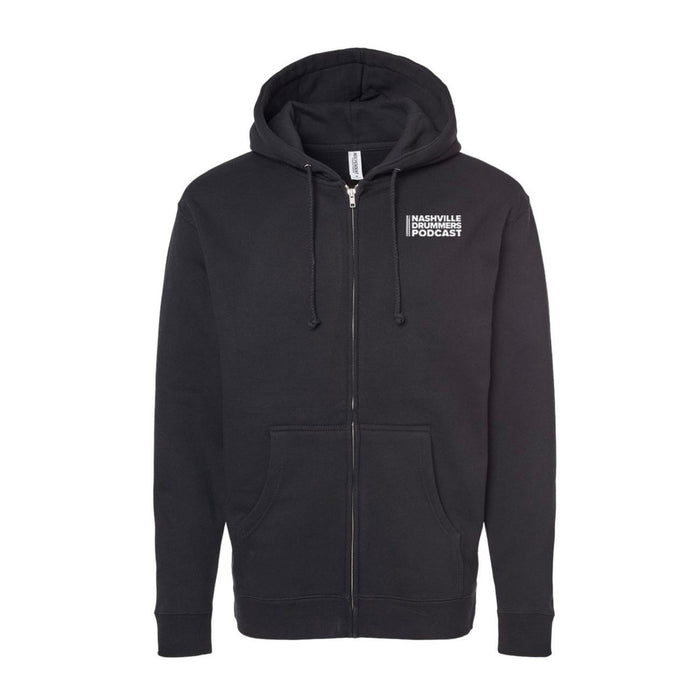 NPD Logo Full-Zip Hoodie Sweatshirt - Black