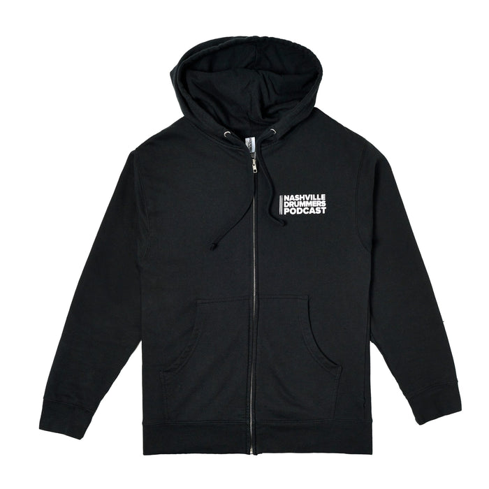 NPD Logo Full-Zip Hoodie Sweatshirt - Black