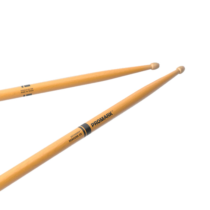 ProMark Rebound 2B ActiveGrip Clear Hickory Drumstick, Acorn Wood Tip