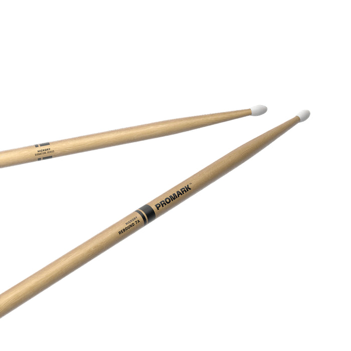ProMark Rebound 7A Hickory Drumstick, Oval Nylon Tip