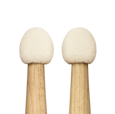 Meinl Felt Tip Percussion Mallet, Drumstick Hickory, Round Felt Tip, Pair - SB116