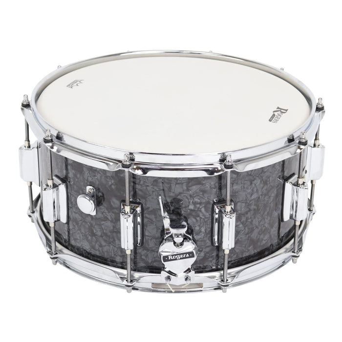 Rogers SuperTen Wood Shell Snare Drum 14x6.5 Black Diamond Pearl