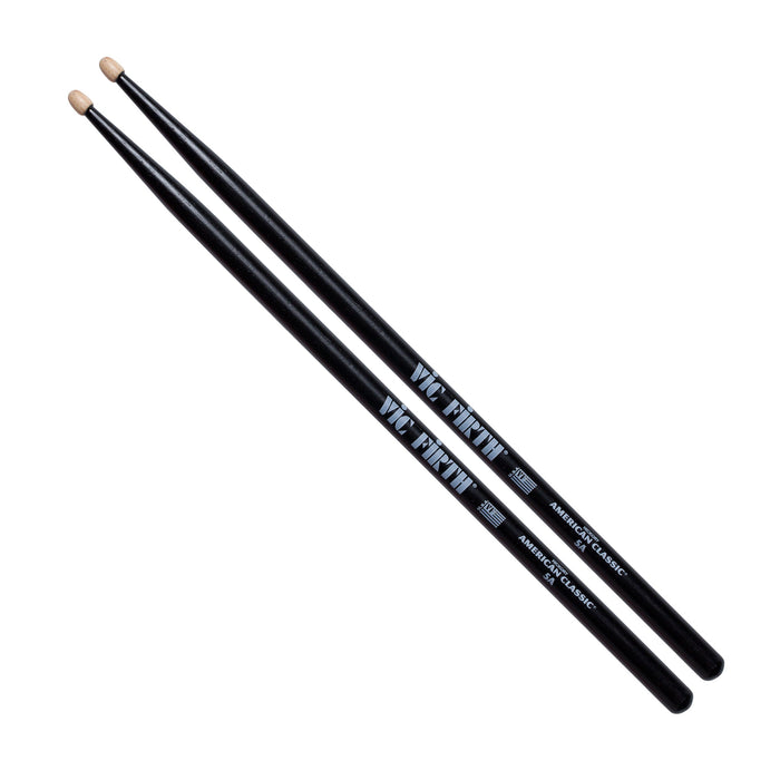 Vic Firth 5ABW American Classic 5A Drum Sticks with Black Finish