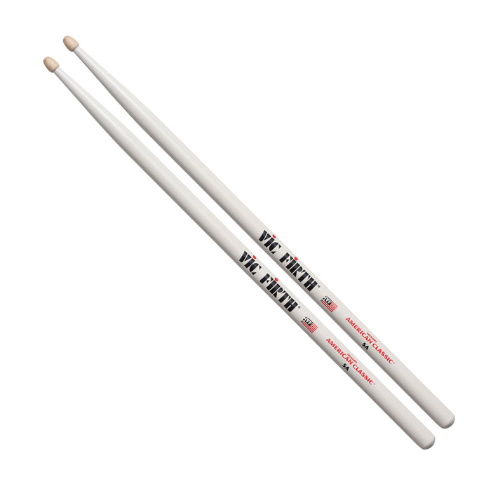 Vic Firth 5AW American Classic 5A Drum Sticks with White Finish