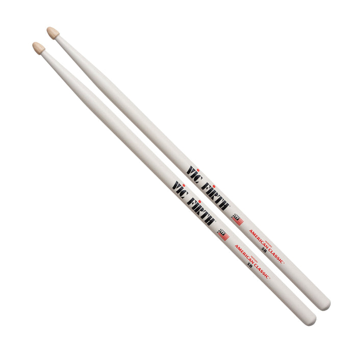 Vic Firth 5BW American Classic 5B Drum Sticks with White Finish