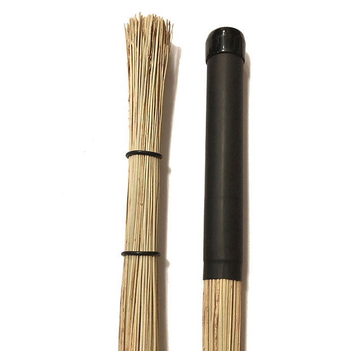Straw Bristle Rods THICKER Plastic / Rubber Handle