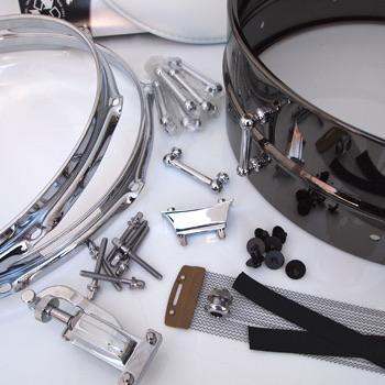 5x14 DIY Snare Kit - 1.2mm Black Brass Metal — Drum Supply