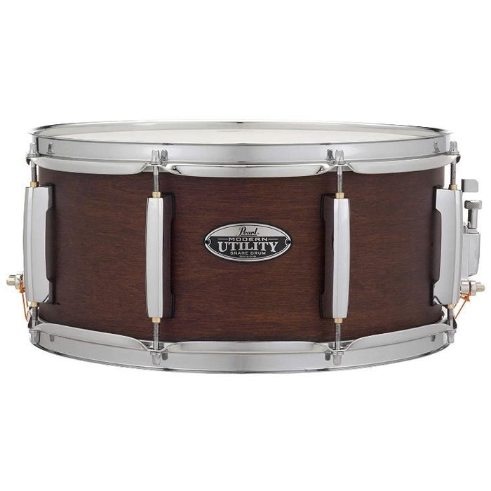 Pearl LTD Modern Utility Maple Snare Drum 6.5 x 14 - Satin Mahogany - Drum Supply House