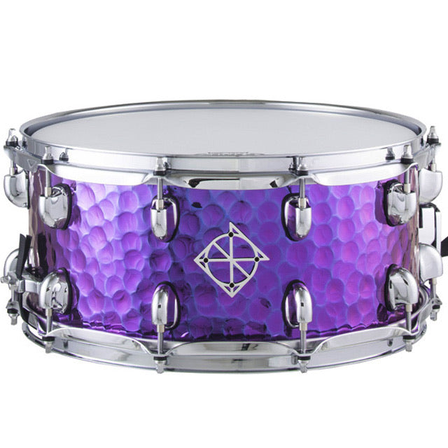 Dixon Cornerstone Purple Titanium Plated 6.5x14 Hammered Steel Snare Drum