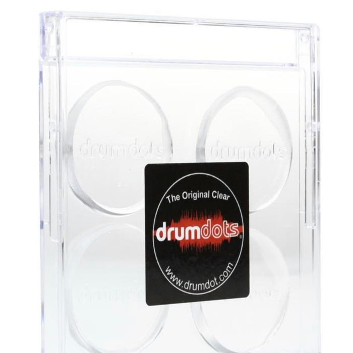 DrumDots Original Drum DampenersClear 4pk Tone Control