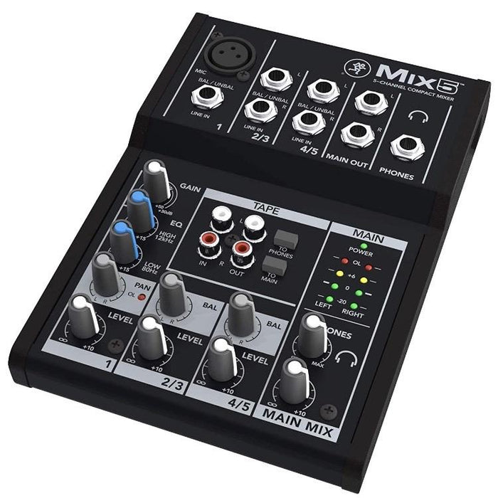 Mackie Mix5 Mix Series 5-Channel Compact Mixer - Drum Supply House