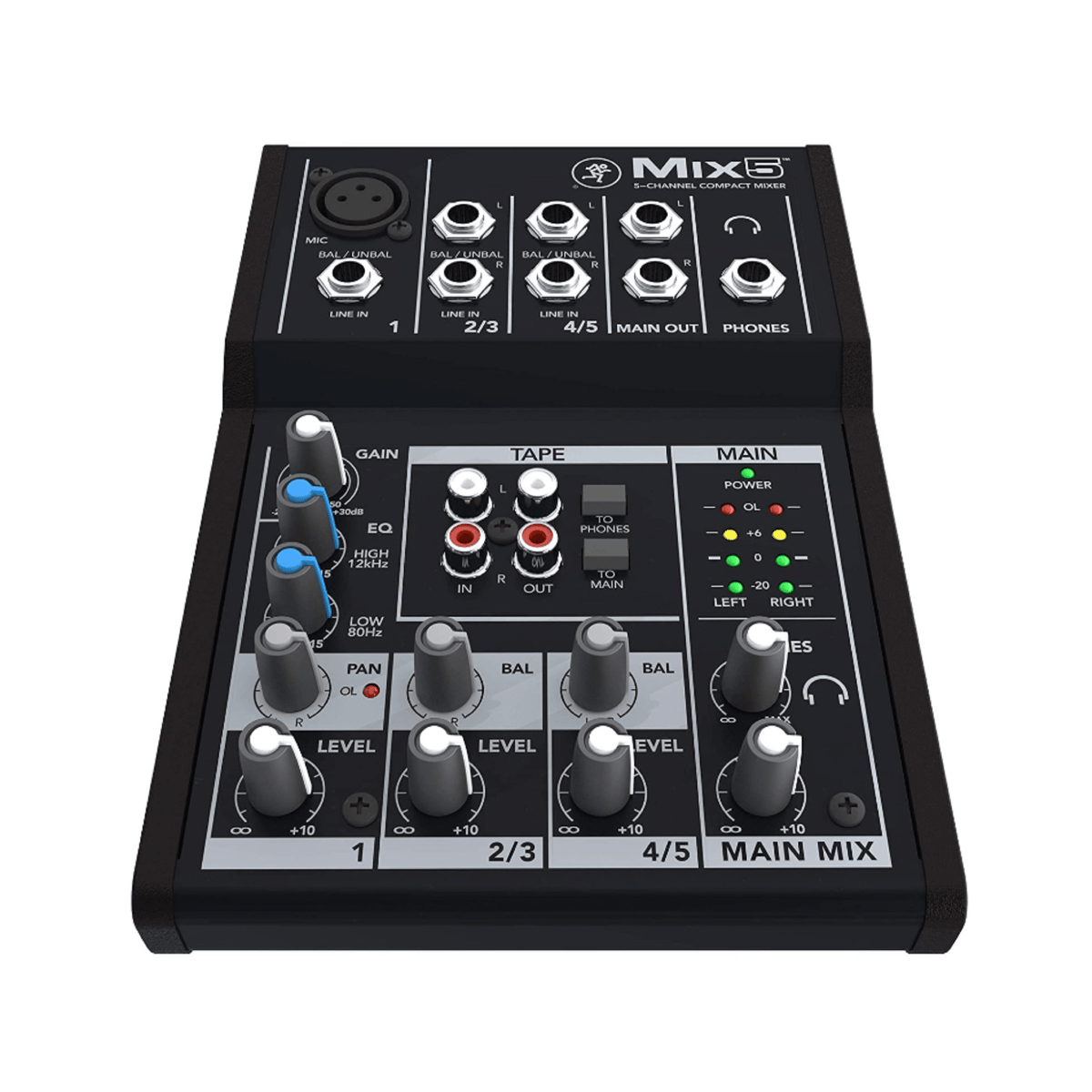 Mackie Mix5 5チャンネルミキサー Mackie Mix5 ミックスシリーズ 5チャンネルコンパクトミキサー — Drum