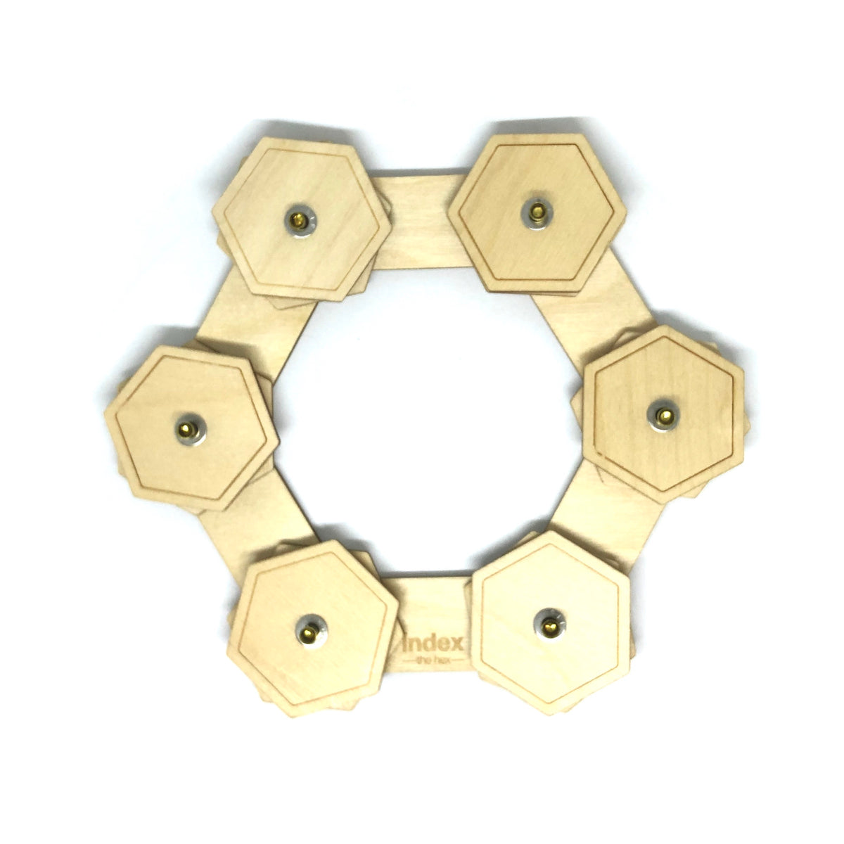Chain Rattle Instrument Ching Ring - Wood index Hex Rattle — Drum Supply