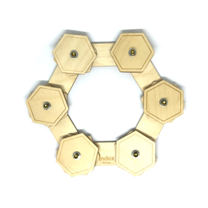 Ching Ring - Wood index Hex Rattle