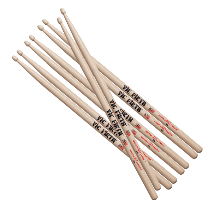 4pr Vic Firth 5A American Classic Wood Tip Drumsticks Value pack — Drum  Supply House