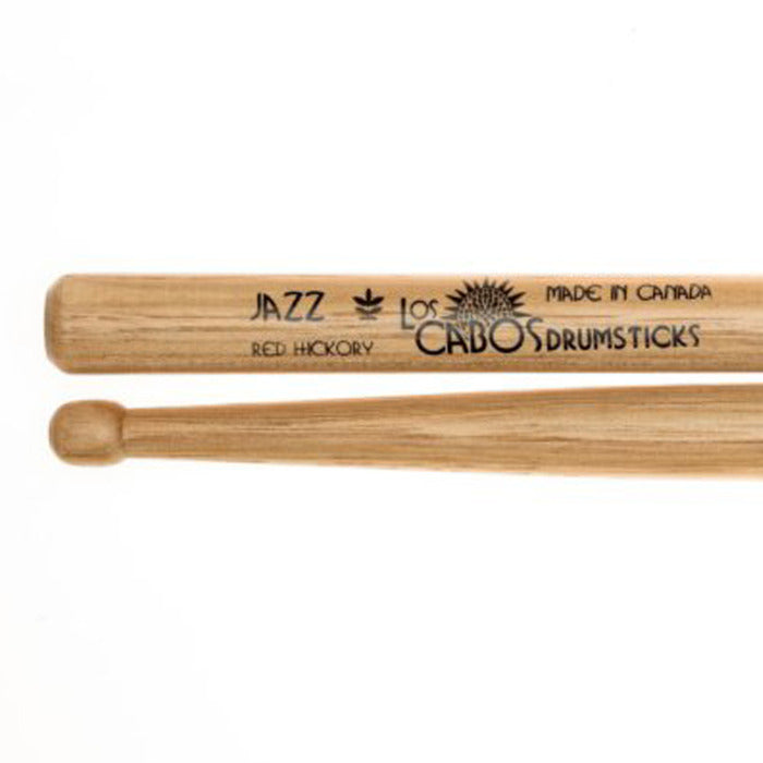 LOS CABOS Jazz Red Hickory Wood Tip Drumsticks