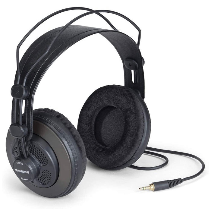 Samson SR850 Studio Headphones Over-Ear Semi OPEN-Back - Matte Black